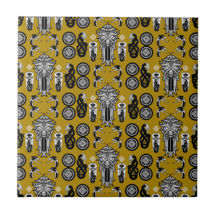 Mustard Anglo Saxon Art Print Fliese
