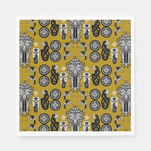 Mustard Anglo Saxon Art Print Serviette