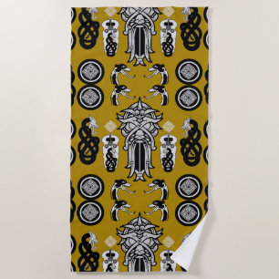 Mustard Anglo Saxon Art Print Strandtuch