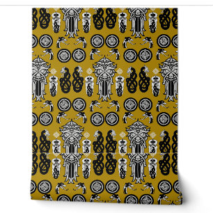 Mustard Anglo Saxon Art Print Tapete