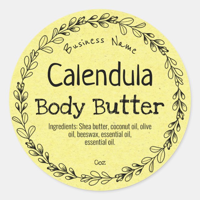 Mustard Calendula Étiquettes de produits (Devant)