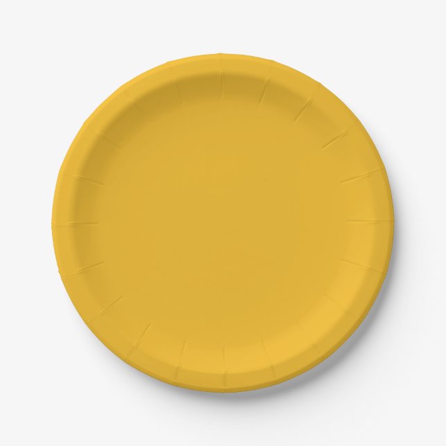 Mustard Colored Pappteller (Vorderseite)