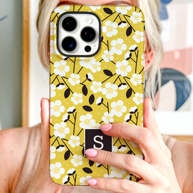 Mustard Floral Monogram Case (Von Creator hochgeladen)