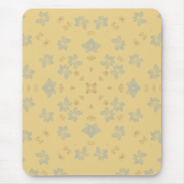 Mustard Floral Mousepad (Vorne)