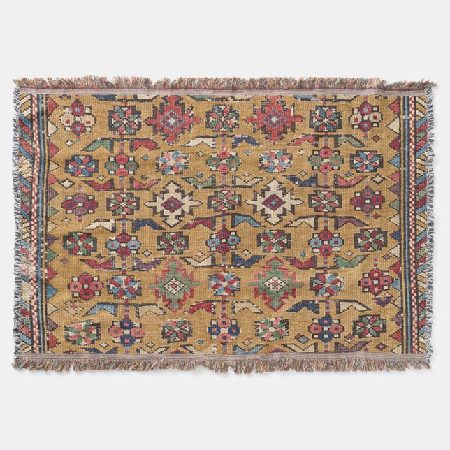 Mustard Khyrdagyd 19. Jahrhundert farbenfroh dunke Decke (Vorderseite)