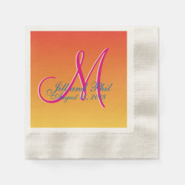 Mustard Monogram Sunset Serviette
