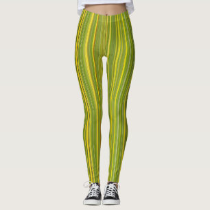 MUSTARD PFLANZE PATTERN LEGGINGS