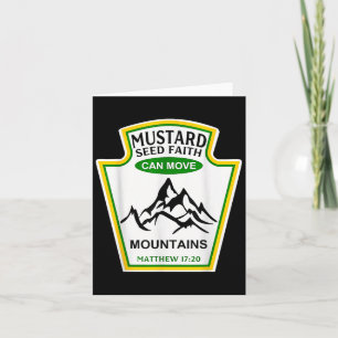 Mustard Seed Faith Condition Kostüm Party Matchin Karte