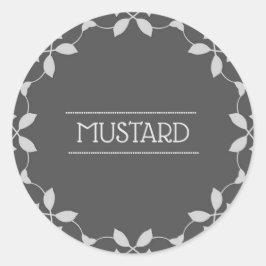 Mustard Spice Jar Labels Stickers
