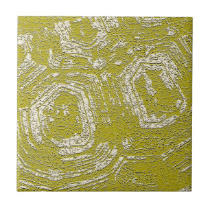 Mustard Tortoise Muschel abstrakt von Leah G Fliese