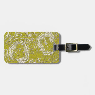 Mustard Tortoise Muschel abstrakt von Leah G Gepäckanhänger