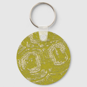 Mustard Tortoise Muschel abstrakt von Leah G Schlüsselanhänger