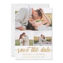 Mustard White EleganBold Fett Script Foto Collage