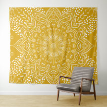 Mustard Yellow Boho Mandala