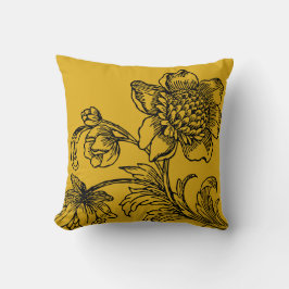Mustard Yellow Botanic | Blume in Bloom Kissen