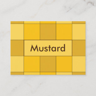 Mustard Yellow Checkerboard Visitenkarte