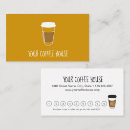 Mustard Yellow Custom Coffee House Treuekarte