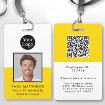 Mustard Yellow Employee Foto Company ID
