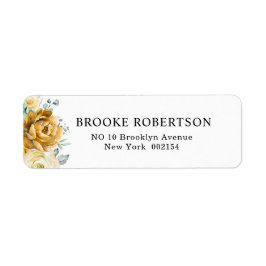 Mustard Yellow Floral Sage Grüne Moderne Hochzeit