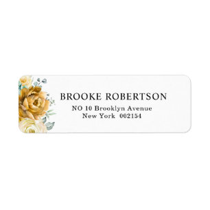 Mustard Yellow Floral Sage Grüne Moderne Hochzeit