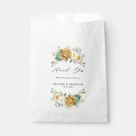 Mustard Yellow Floral Sage Grüne Moderne Hochzeit Geschenktütchen