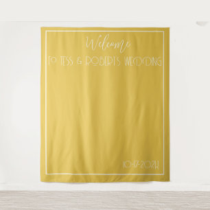 Mustard Yellow Minimalistisch Wandteppich