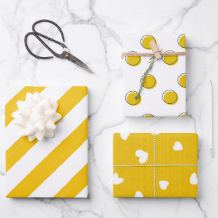 Mustard Yellow Modern Trendy Geschenkpapier Set