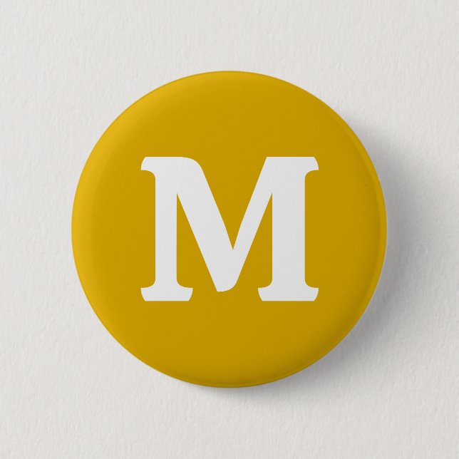 Mustard Yellow Solid Color Button (Vorderseite)