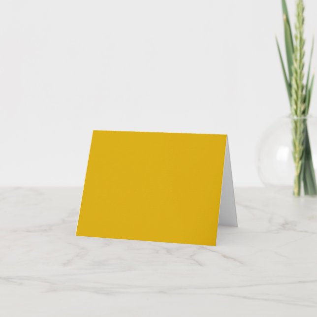 Mustard Yellow Solid Color Dankeskarte (Vorderseite)