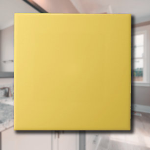Mustard Yellow Solid Color Klassisches Elegant Fliese