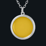Mustard Yellow Solid Color Versilberte Kette<br><div class="desc">Mustard Yellow Solid Color</div>