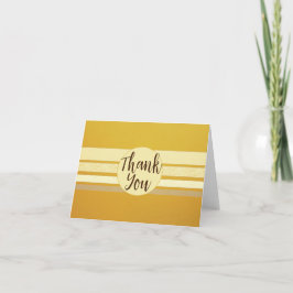 Mustard Yellow Strips Leere Innenseite Dankeskarte