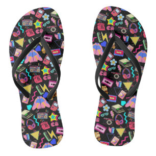 Muster 01.w der Vintagen 80er Jahre Flip Flops