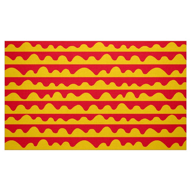 Muster 020815 - Gelb und Rot Stoff (Fat Quarter (45,7 x 55,9 cm))
