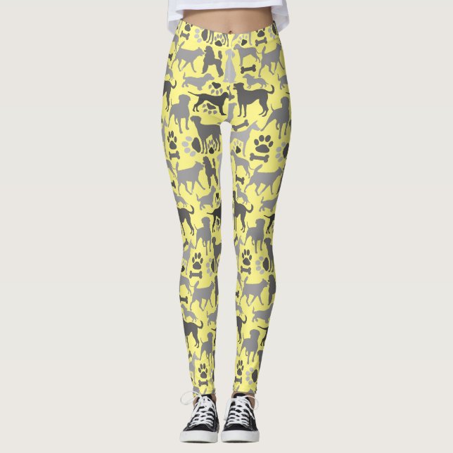 Muster 03.b für Hunde und Pfoten Leggings (Vorderseite)