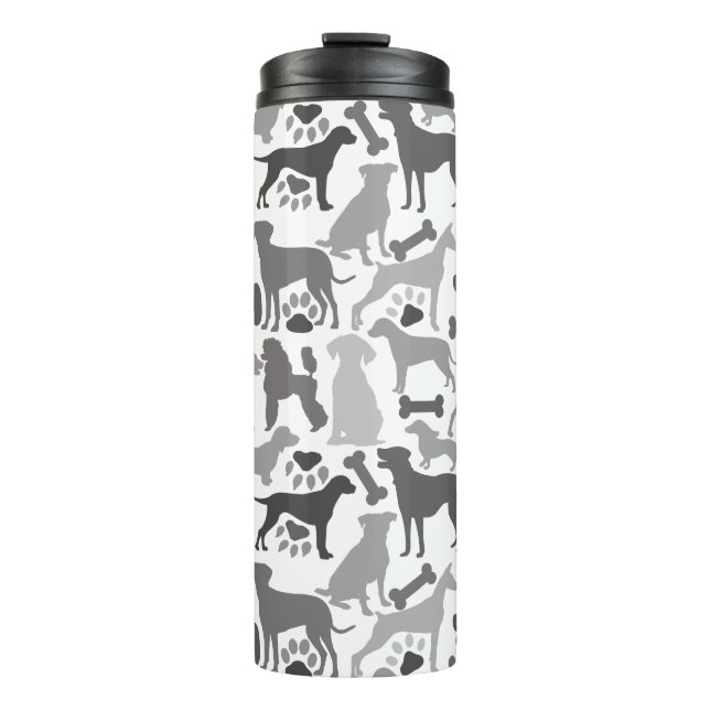 Muster 03.b für Hunde und Pfoten Thermosbecher (Vorderseite)