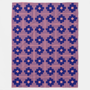 Muster 061214 - Deep Navy mit Pink e3868f Fleecedecke