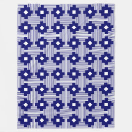 Muster 061214 - Deep Navy mit White Fleecedecke