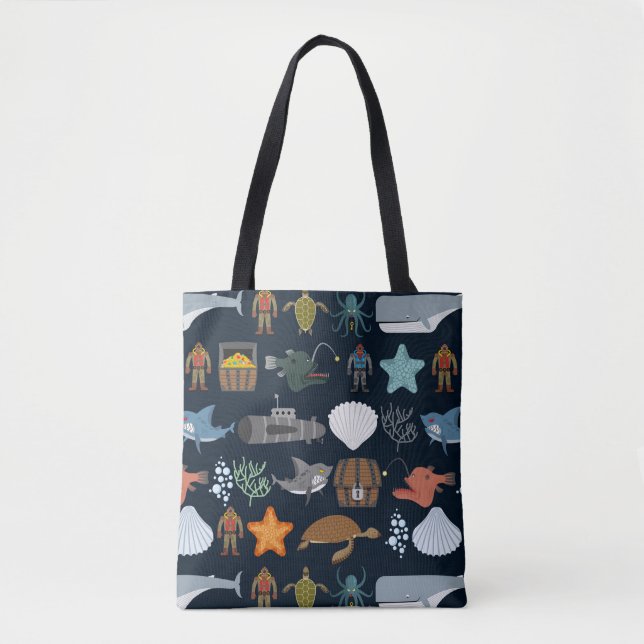 Muster 1 der Meeresbewohner Tasche (Vorderseite)