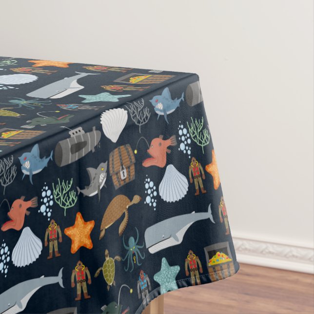 Muster 1 der Meeresbewohner Tischdecke (Beispiel)