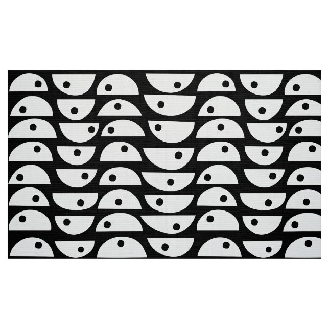 Muster 20816 - Weiß auf Schwarz Stoff (Fat Quarter (45,7 x 55,9 cm))