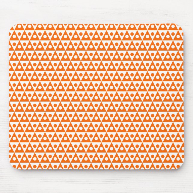 Muster 260514 - Orange auf Weiß Mousepad (Vorne)