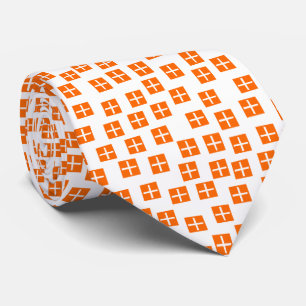 Muster 270715 - Orange und Weiß Krawatte