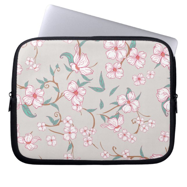 Muster 6 der Creepe-Blume Laptopschutzhülle (Vorderseite)