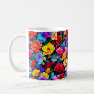 Muster-75647 für mehrfarbige Blume Kaffeetasse
