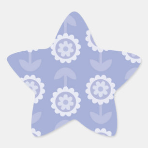 Muster Abstrakt Art lila Blume Stern-Aufkleber