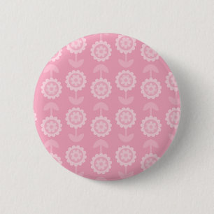 Muster Abstrakt Art Pink Floral Blume Button