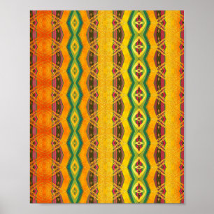 Muster abstrakt orange poster