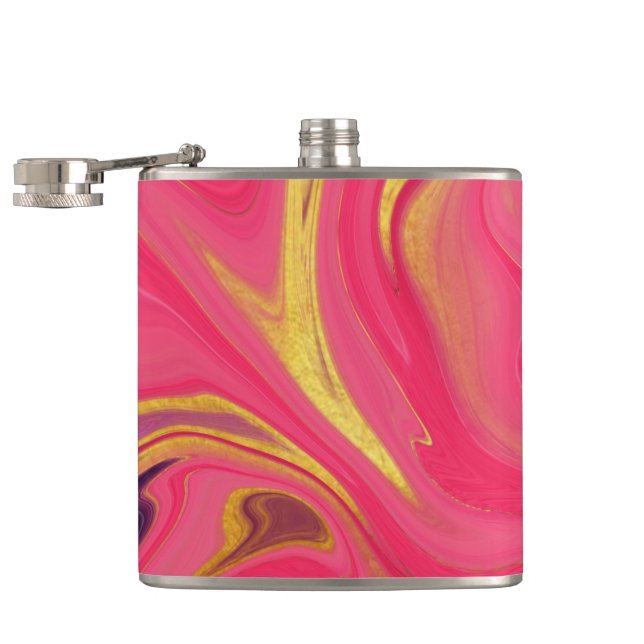 Muster abstrakt rosa flachmann (Geöffnet)