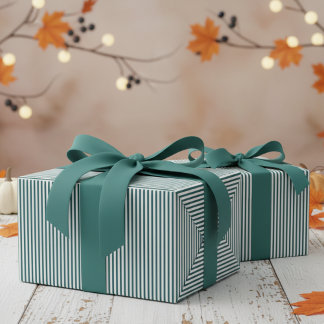 Muster aquamarin und weiß Streifen Geschenkpapier